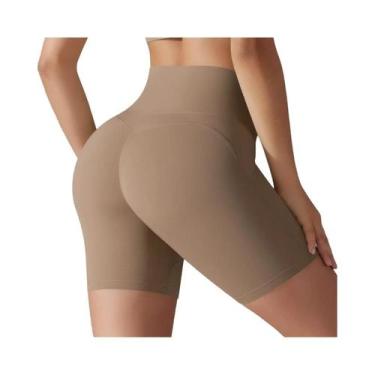 Imagem de Shorts De Yoga De Cintura Alta Com Controle De Barriga E Efeito Levant