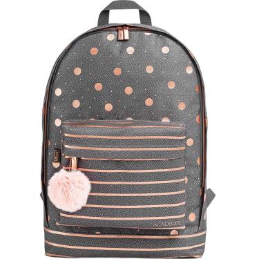 Imagem de MOCHILA ACADEMIE LISTRAS E POAS ROSE TILIBRA