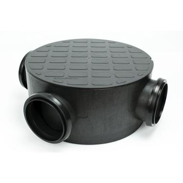 Imagem de Caixa de Inspeção Passagem Dn100 Esgoto Tampa Redonda PVC