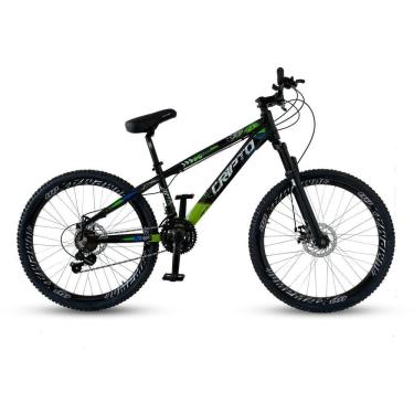 Imagem de Bicicleta Aro 26 Cripto Freeride 21 Marchas Freios A Disco - Preto/verde