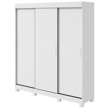 Imagem de Guarda Roupa Saion 3 Portas Sem Espelho Com Pés - Lopas Branco.