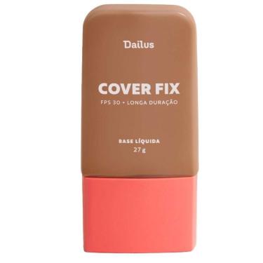 Imagem de Base Líquida Cover Fix 30ml Dailus Cobertura Perfeita e Alta Fixação D9 Escuro