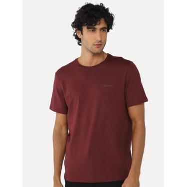 Imagem de Camiseta Dudalina Masculina Regular Badge Logo Vinho Tamanho:S/P, S/P
