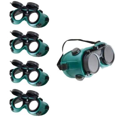 Imagem de Oculos De Solda Protecao Kit 4 Uni EPI Máscara Articulavel Dupla Lente