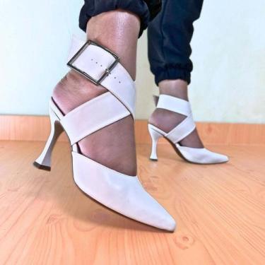 Imagem de Sapato Feminino Scarpin Salto Médio Com Fivela Elegante 127 - Mozione,