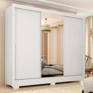 Imagem de Guarda Roupa Casal 3 Portas Correr 1,80m Isabela Prime Branco - M.a - 