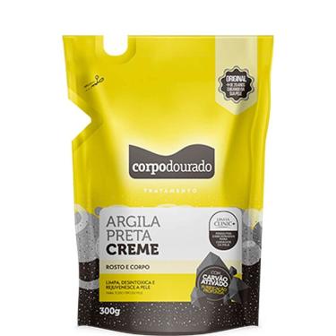 Imagem de Corpo Dourado Clinic Mais - Argila Creme Preta Tratamento Facial E Corporal 300g