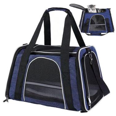 Imagem de Bolsa Transporte Cachorro Cao Gato Pet Faixa Refletiva - Imaginei Comp