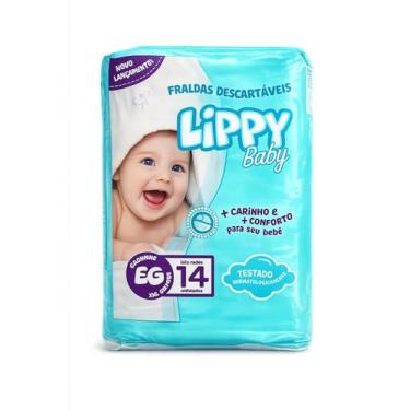 Imagem de Fralda infantil pacote com 14 tiras lippy baby - eg