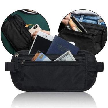 Imagem de Pochete Doleira Antifurto Para Viagem Passaporte Dinheiro