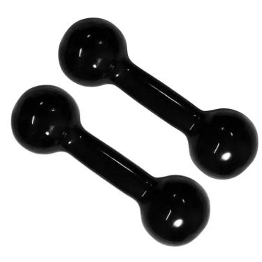 Imagem de Kit 01 Par Halter Peso Emborrachado 3Kg Unibrás