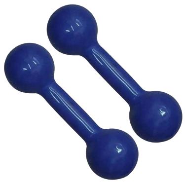 Imagem de Kit 01 Par Halter Peso Emborrachado 3Kg Unibrás