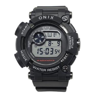 Imagem de Relógio Masculino Onix OX110 Preto Digital Esportivo  Cronômetro, Alar