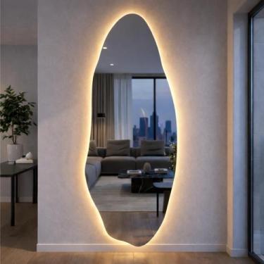 Imagem de Espelho Orgânico Vênus Lopazzi 150x60cm Com LED Touch Inteligente, 3 C