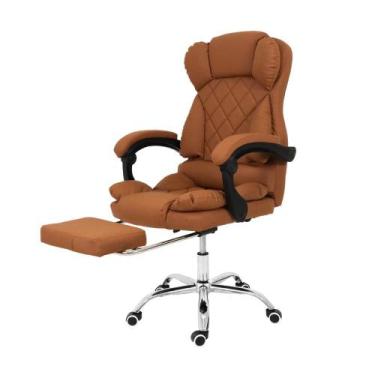 Imagem de Cadeira de Escritório Home Office Diana Caramelo Pillow Top Com Encost