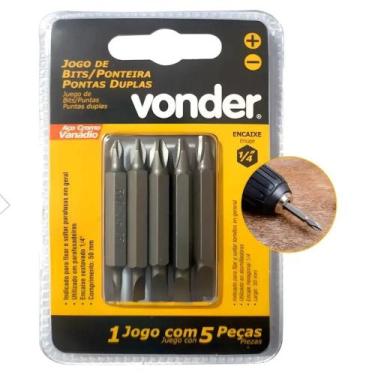 Imagem de Jogo de bits ponteira vonder crv c/ 5 pecas pontas duplas vd