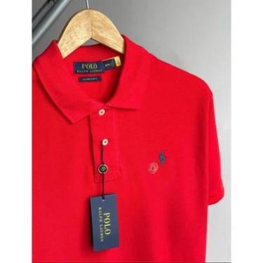 Imagem de Camisa Polo R L Classica Masculina Vermelha-Masculino