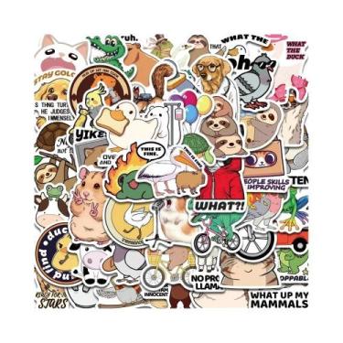 Imagem de 50 Adesivos Engraçados De Animais Em PVC À Prova d'Água Para Laptop, S