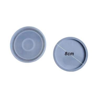 Imagem de Moldes De Silicone Para Bandeja De Terrazzo, Porta-Copos Redondos De C