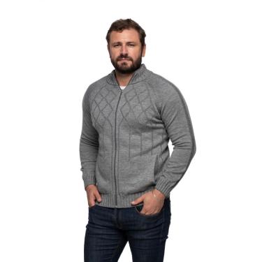 Imagem de Jaqueta Masculina Tricô Lã Mescla Dallas 7137-Masculino