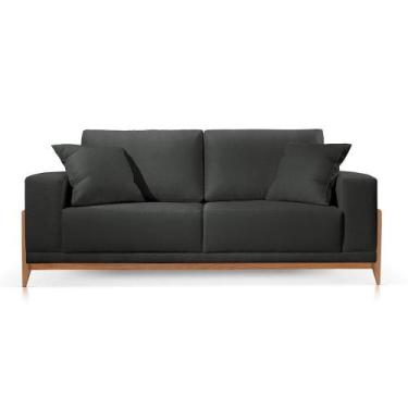 Imagem de Sofá Paris 2 Lugares Veludo Preto 1,90m Confortável Sala - Poltjá Move