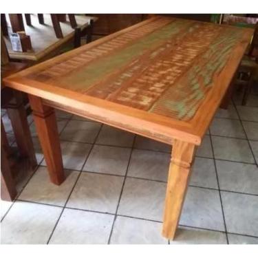 Imagem de Mesa Madeira Demolição 1,40 X 0,70 - Minas Artesanato
