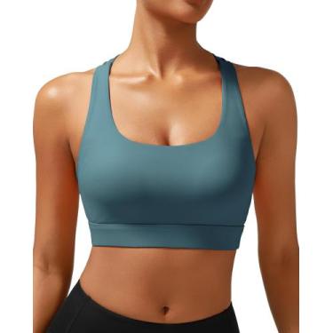 Imagem de Sutiã esportivo RUNNING GIRL High Support WX3022 Verde Cinza Tamanho L