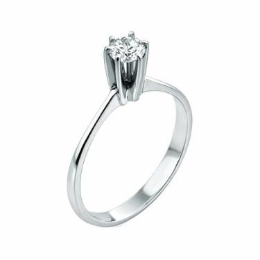 Imagem de Anel Solitário em Ouro Branco 18k com Diamante 0,30 ct - Joia Exclusiv
