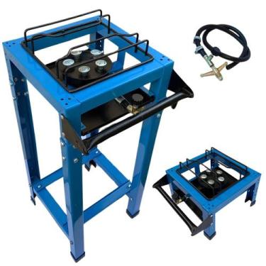 Imagem de Fogão Industrial 1 Boca Alta Pressão Jr Com Pé Registro e Mangueira Ro