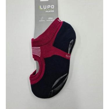 Imagem de Meia Pilates Feminina Lupo Sport 3286 Antiderrapante.(o par), M, Verme
