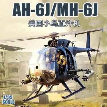 Imagem de Kit De Modelo De Helicóptero Montado Em Escala 1/35 AH-6 J/MH-6J Littl
