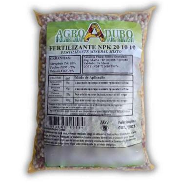 Imagem de Adubo Npk 20 10 10 - 1Kg Para Cobertura Do Seu Gramado - AGROADUBO