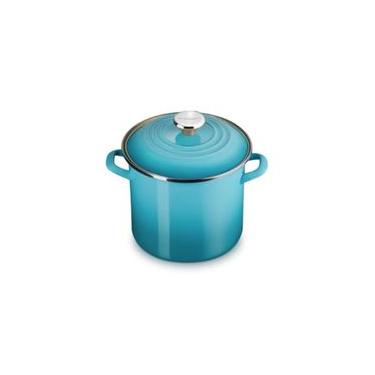 Imagem de STOCKPOT LE CREUSET EM AÇO ESMALTADO COM PEGADOR EM AÇO INOX 7,6L 22CM AZUL CARIBE 5600...