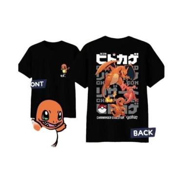 Imagem de Camiseta Masculina De Algodão Pokémon Charmander Para O Verão, Estilo 
