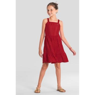 Imagem de Vestido infantil menina plissado Brandili -BORDO
