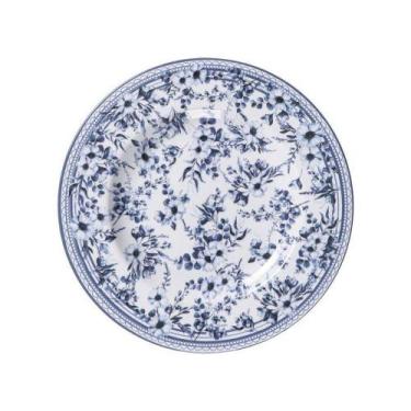 Imagem de Prato Sobremesa Tramontina Azzura 21cm Em Porcelana Decorada