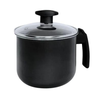 Imagem de Canecao Leiteira Fervedor Antiaderente 14 Cm Tampa De Vidro