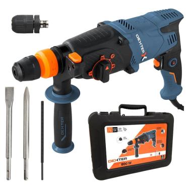 Imagem de Martelete Pro 800w 220v Sds Plus Alta Performance - Dexter Azul