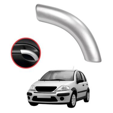 Imagem de Puxador Interno Lado Esquerdo Motorista Porta Dianteira Traseira Prata