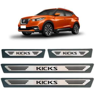 Imagem de Soleiras de Aço Inox Escovado Nissan Kicks - GPI, Soleiras Aço Inox re