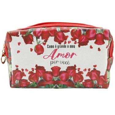 Imagem de Necessaire estampada com alça removível Amor 17,5x7x9,5 - INTERPONTE