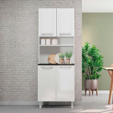 Imagem de Paneleiro Armário De Cozinha Aço 70cm Com 4 Portas Multimóveis Cr20525
