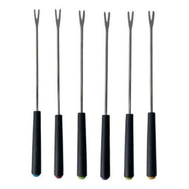 Imagem de Garfinhos para Fondue Aço Inox - Cartela com 6 unidades - So Jos