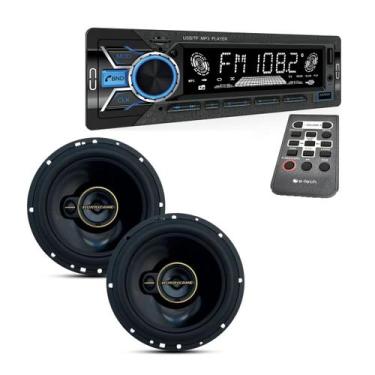 Imagem de Kit mp3 Som Automotivo Bluetooth +Alto Falante hurricane a6t - E-TECH