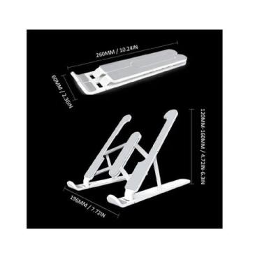 Imagem de Suporte base para notebook tablet laptop branco notebok ergonomico - O