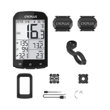 Imagem de Computador de Bicicleta Cycplus M1 com Bluetooth 5.0, ANT+ e GPS - Com