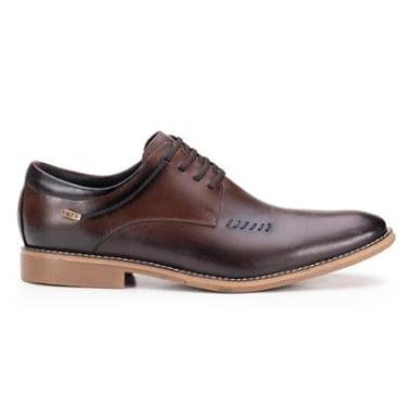 Imagem de Sapato Social Masculino Couro Oxford Italiano Bico Fino Leve Cor:;Tamanho:37;Gênero:Mas...