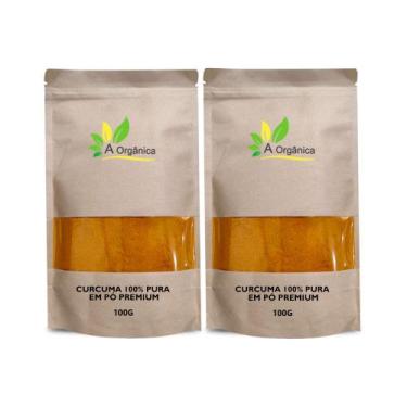 Imagem de Kit 2 Cúrcuma Pura em Pó Premium ( Curcumina) 100g - A organica