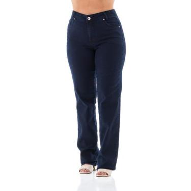 Imagem de Calça Jeans Feminina Arauto Clássica, Azul escuro, 56