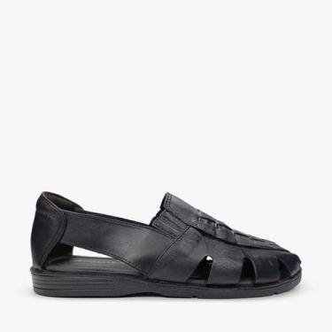 Imagem de Sandalia masculina italianinho couro legitimo fechada 10340703, 39, Pr